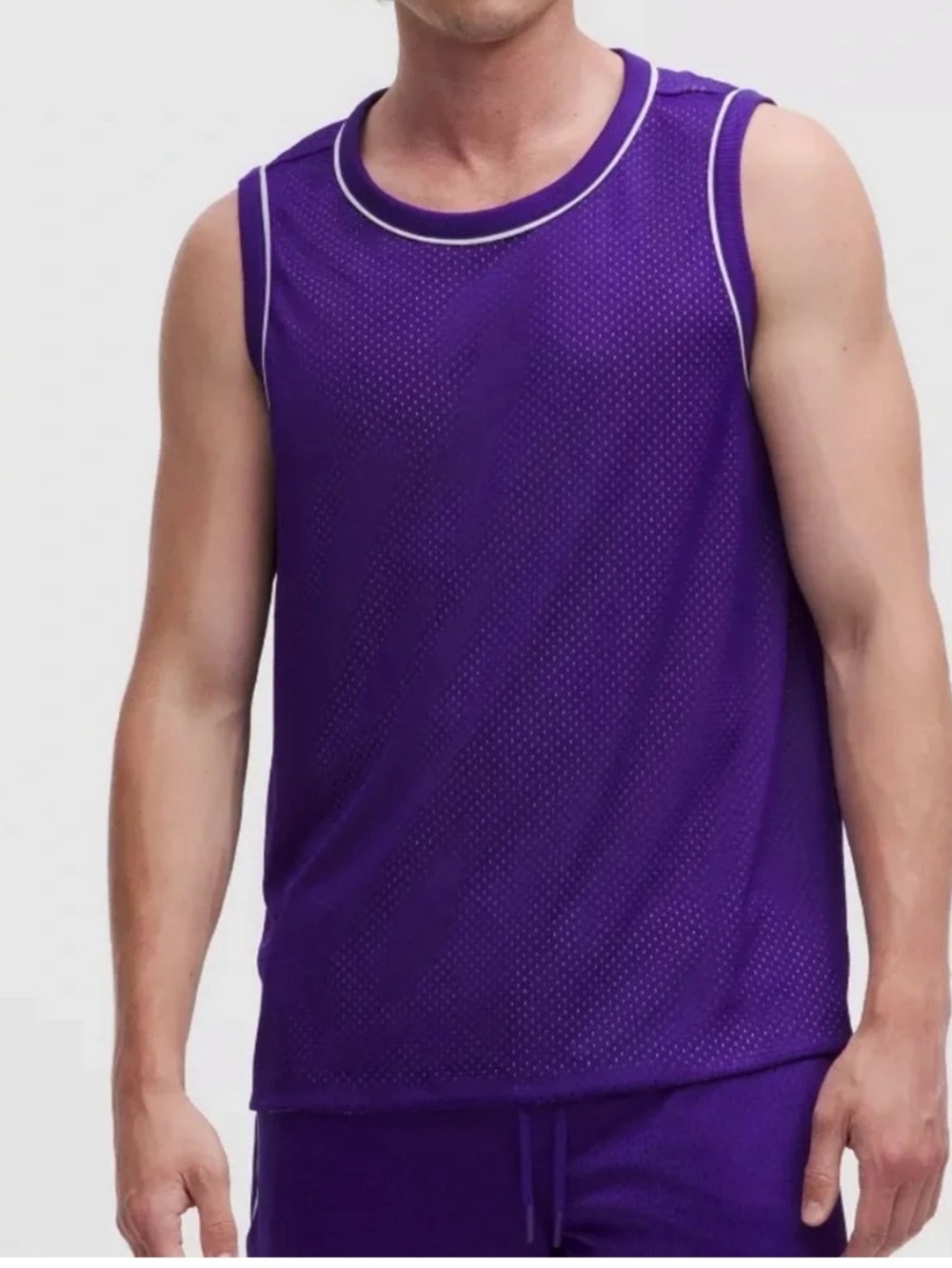 NWT LULULEMON MENS DOUBLE LAYER REVERSIBLE MESH BASKETBALL JERSEY TANK LARGE